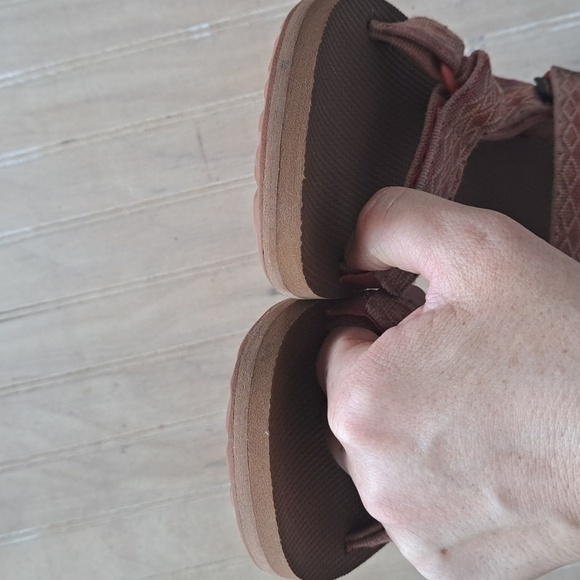 Teva Original Universal Miramar Sandals Pink Print Design Platform Elastic Strap - Picture 5 of 11